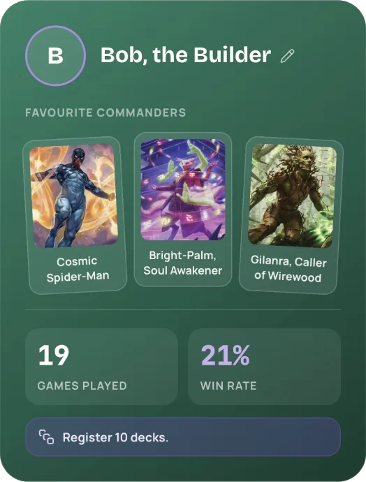 WUBRG wizard profile card